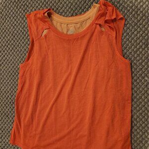 Girls Athleta orange doubles tank XXL/16